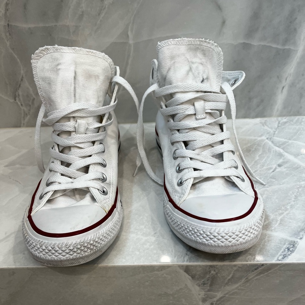 Classic White High-Top Converse Sneakers